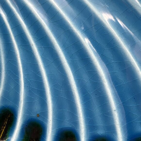 Nasco Santa Anita Ware Sierra Chip n' Dip Bowl Blue Vintage California USA R-134 - Picture 10 of 16